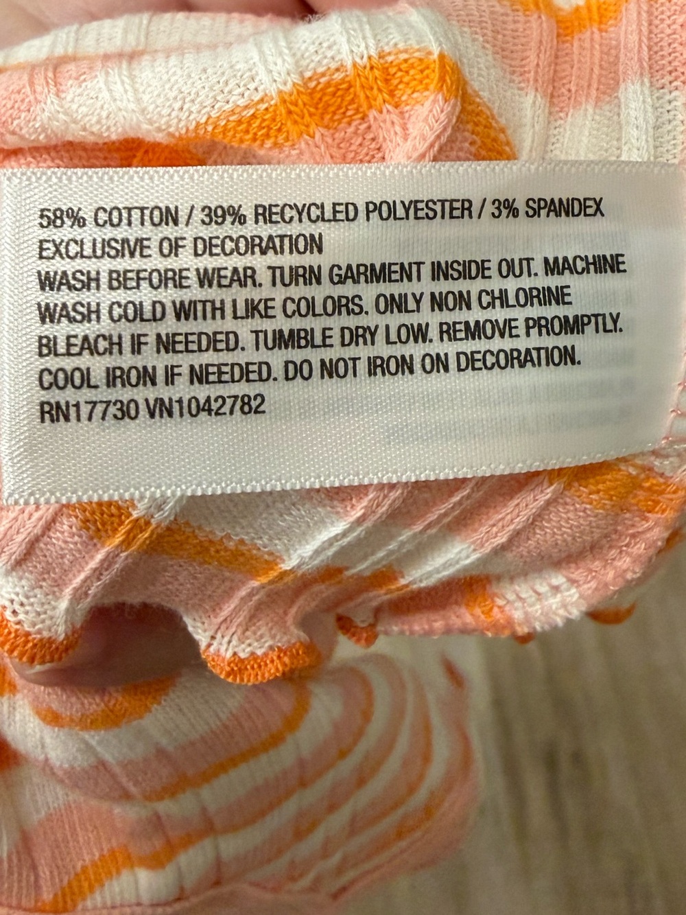 Toddler Girls' Striped Knit Tank Top - Cat & Jack Pink/Orange 5T - Picture 5 of 6
